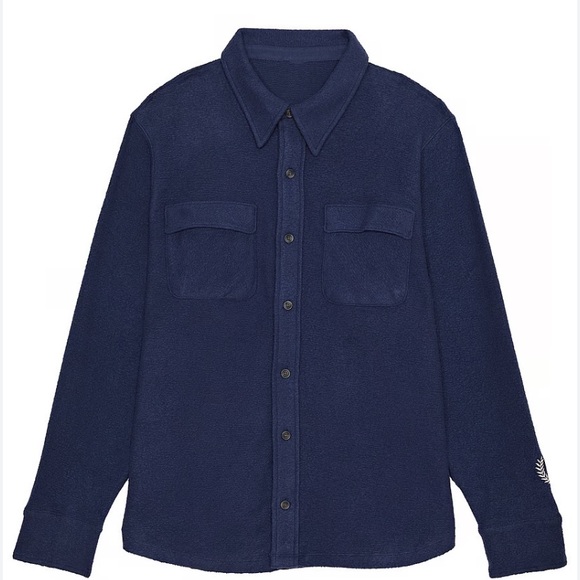 Victoria’s Secret PINK Reverse Fleece Shacket NWT Size XL/Navy - Picture 5 of 5